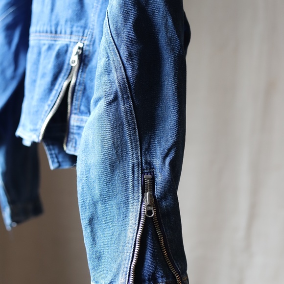 Mustang Vintage blue denim jean bomber jacket, size M. Excellent condition - Picture 8 of 8